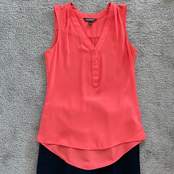Express Tops - Coral Sleeveless Express Blouse NWT XS